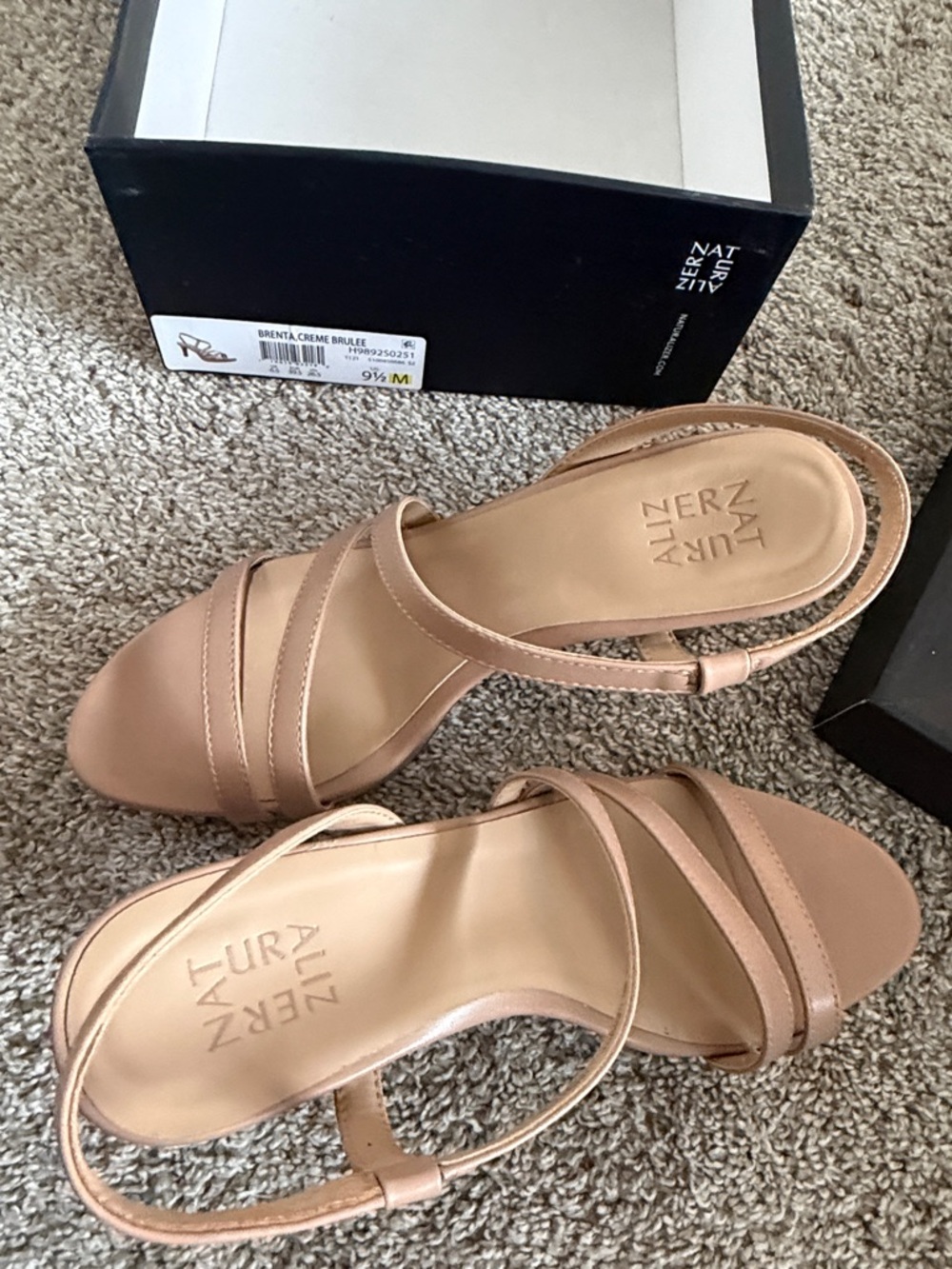 Naturalizer Brent’s Creme Brulee Strappy Heels 9.5 - Picture 3 of 3